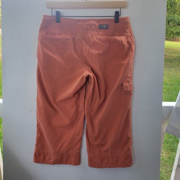 North Face Pants‎ Womens 6 Orange Ripstop Cargo Capri Hiking Trail Cropped - Picture 6 of 10